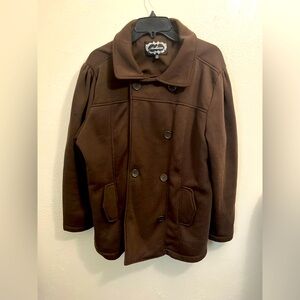 AMBIANCE:    Brown Pea Coat for Women.
